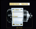 BLDC Brushless Motor 48V 60V 550W BLDC MID Drive Mounting DC Brushless Permanent Magnet Gear Motor. 