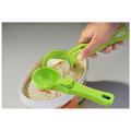 Ice Cream Scoop, Sapoon, Cup Green color, Ice cream Spoon. 