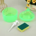 Liquid Soap Dispenser Set Sink Organizer Pump soap dispenser Foaming Chrome Plastic Elegant Hand Pump Dispenser with Sponge Caddy Organizer Holder for Kitchen Sink Tidy Scrubber Holder Dishwashing Container Kitchen Bathroom Washing Accessories. 