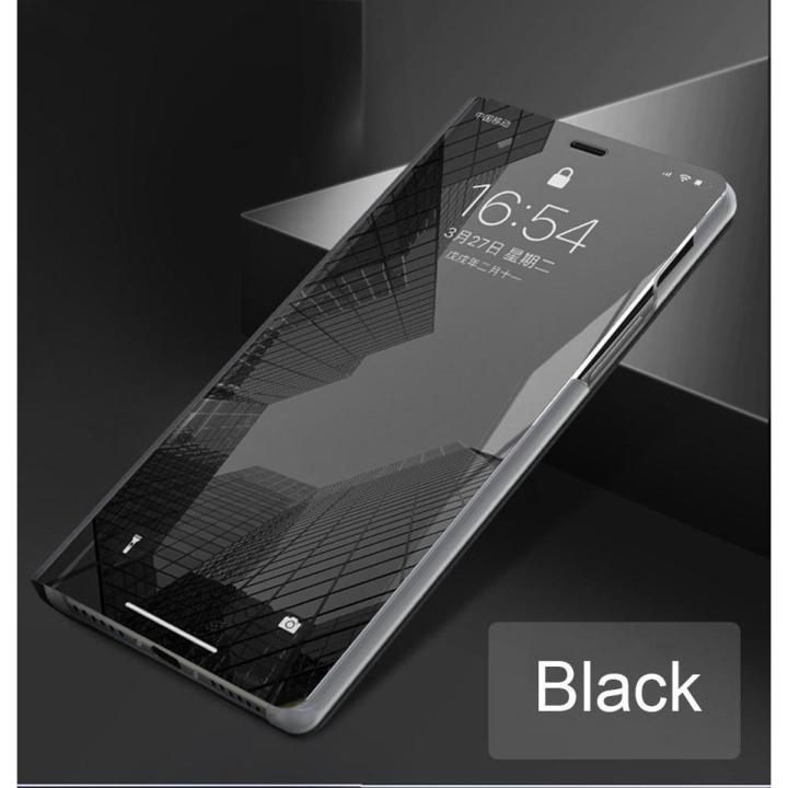 Smart Mirror Flip Phone Case For Apple iPhone 7 Plus / iPhone 8 Plus View PU Leather Stand Protective Cover