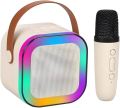 "Media Croma Colorful Bluetooth Karaoke Speaker with AI Voice Changer & Wireless Mic – Perfect for Parties & Gifts!". 