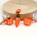 Creative Easter Keychain Novelty PVC pumpkin orange carrot shape Carrot Keyring  Cute Fruit Keychain for Fashion Accessory Easter Present Car Keys Women's Accessory Backpack Decor. 