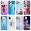 Frozen Elsa Anna Phone Case For Apple iPhone 14 13 12 11 Pro Max mini XS Max XR X 8 7 Plus SE 2020 Transparent Soft Cover Capa. 