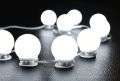 Vanity Lights Kit Hollywood Style Makeup 10 LED Light Bulbs Dressing Mirrors, Dimmable Switch, Power Plug. 