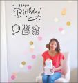 Happy Birthday stickers for Birthday Party Decorations DIY Decals elegant decor, Kids room decoration. 