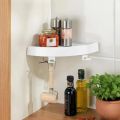 Techmanistan Multipurpose Quick Fix Corner Triangle SnapUp Stable Easy Wall Shelf for Bathroom Kitchen Room Space Saver Rack, Drawing room, Living room. 