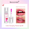 Ibcccndc 1 PCS Flower Lipgloss PH Color Changing Lip Oil Pink Clear Lip Glaze Liquid Moisturizing 1. 