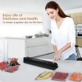 Vacuum Sealer, Food Sealer for Food Preservation, Automatic Bags Mouth Sealing Machine. 