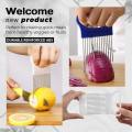 Food Slice Assistant Onion Needle Onion Chopper Vegetables Fruit Slicer Tomato Cutter Safe Cutting Holder Aids Supplies Tools. 