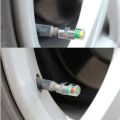 4Pcs/set Tire Pressure Monitor Pressure Gauge Cap Sensor Indicator Alert Monitoring Valve Stem Cap Tools Kit. 
