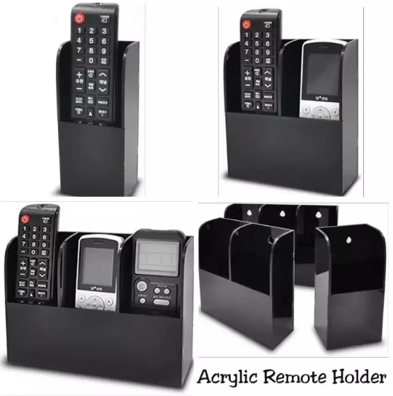 Wall%20Mount%20Remote%20Control%20Holder%20Clear%20Acrylic%20Media%20Organizer%20Storage%20Box%20Coffee%20Table%20and%20Nightstand%20Convenient%20Remote%20Control%20Caddy%20%E2%80%A6%20(One/Two/Three%20Compartments%20Black)%20-%20Image%207