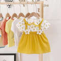Girls' summer cartoon 2022 new middle and young cotton half sleeved princess dress children's clothing. 