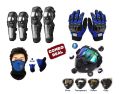 Motorcycle Knee  Pads, Elbow Pads, Bike Gloves , Winter Mask , Biker Goggles  Combo for Biker / Pack of 5 Motorcycle PRO BIKER Gloves + Winter Mask + Elbow &  Knee  Pads / Guards + Biker Goggles (5 in 1) / Set of 5. 