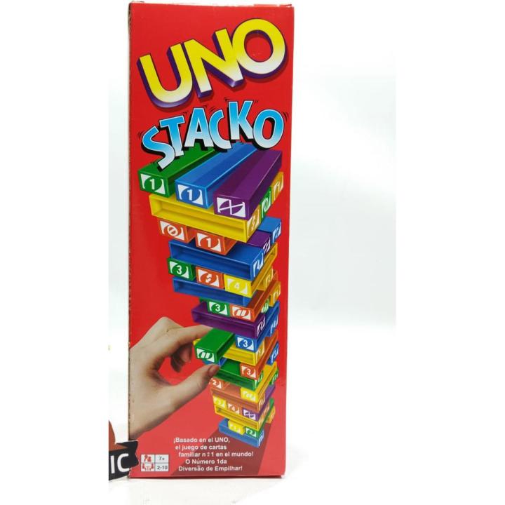 Hasbro Jenga game - How do you stack up blocks - Jenga Uno Game