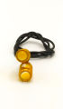 2 Pcs Mini LED indicators | Universal Motorbike Fancy Design LED Small Light accessories for number plates Screw, Indicator, long life waterproof unbreakable in accident (Yellow). 