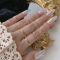 [ZOMI] 10Piece/Set Punk Style Simple Fashion Metal Finger Ring. 