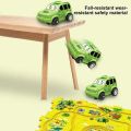 Puzzle Car Track Set for Kids, DIY Puzzle with Vehicles, 4 Theme Puzzles, Car Track Game, Assembly Electric Cart, Track Puzzle. 