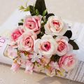 1 Bouquet 15 Heads European Style Artificial Royal Rose Home Room Decor Flowers. 