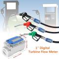 1 inch Digital turbine Flow Meter Gas Oil Fuel Flowmeter Pump Flow Meter Fuel Flow Meter High Accuracy K25. 