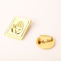 2Pcs Anime JOJOS Bizarre Adventure Brooch Kujo Jotaro Hat Pins Gold Color Brooch Metal Jewelry Men Women Shirt Accessories Gift. 