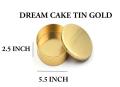 Dream Cake / cake box viral Golden Round Tin Box, Perfect Baking for Cookie Cakes, 5.5 Inches * 2.5 Inches baking pan. 
