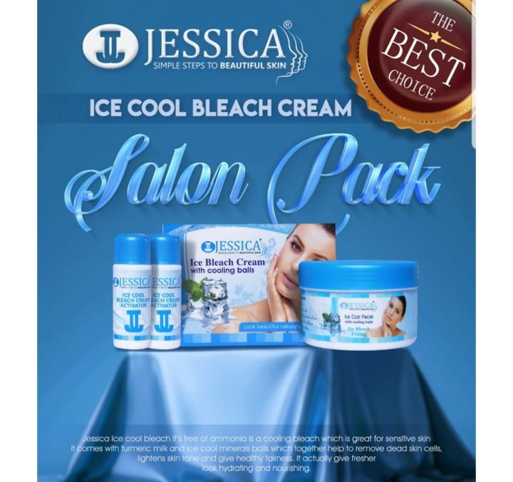 Jessica Ice Bleach Cream & Activator Salon Pack - 500g