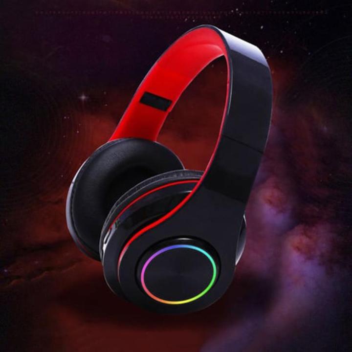 B39 Wireless Headphones Colored Led Lights Stereo Gaming Foldable Bluetooth Hifi Earphone 50 0897