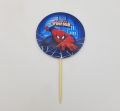 SPIDERMAN THEME CUPCAKE TOPPER - PACK OF 10 CUPCAKE TOPPERS -  SPIDERMAN CUPCAKE TOPPERS. 
