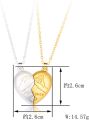 Locket Couple Pull Hook Wish Necklace A Pair of Heart-Shaped Magnetic Stitching Pendant -1Pcs. 