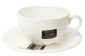 Wilmax England - Set of 6 - TEA CUP & SAUCER - 250 ML - 8 OZ. 