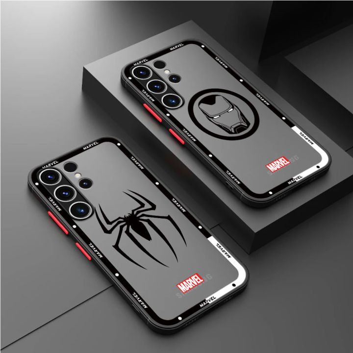 XinXinZ Marvel Hero Logo Case for Samsung Galaxy S9 S23 FE S10 Plus S23 Ultra S22 S21 S20 FE S24 Plus S21 Note 20 TPU Armor Cover