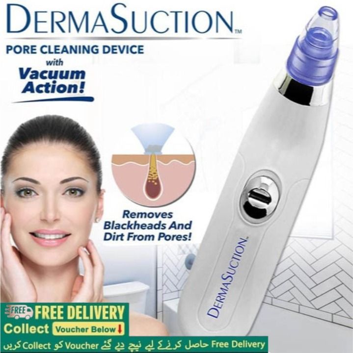 Derma Suction Facial SPA  Blackhead Remover Machine 4 in 1 Black Head Remover Machine Acne Pore Cleaner Suction Tool Blackhead Removal  Machine