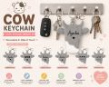 Cow Key Chain with Name. 
