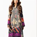 BJ Lawn Embroidery Shirt With Chiffon Dupatta & Dyed Trouser. 