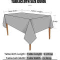 Rectangular Tablecloth 6 Seater with beautiful White Lace Spill-Proof Table Cloth in Washable Oil Proof anti-scalding PVC Vinyl Table Cover Decoration for Kitchen Dinning Table. 