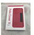 T230 Samsung Tab 4 7" Book Cover Folio. Full Tablet Cover Black And Red. 