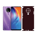 Back Paper For Tecno Spark 6 Back Lamination Skin Anti-Stain 0542 Burgundy Sheet Anti-stain Wrap Cover. 