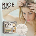 Rice Hair Growth Shamppoo Soap Repair Frizzy Split End Hair Moisturizing Anti Falling Oil Control Activate Hair Follicle Product. 