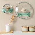 Adjustable Pot Lid Holder Wall-Mounted Hanging Holder For Pan Pot Cover Rack Kitchen Organizer Plastic Kitchen Rack. 