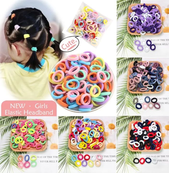 Baby Elastic Hair Bands For Girls Kids Rubber Bands Multicolor Children Hair Ring Ponytail Holder Baby Hair Accessories