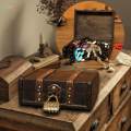 Retro Style Treasure Box Wooden Jewelry Storage Box Jewelry Box for Earrings Brooches. 