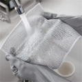 Multipurpose 5/10 Pcs Thickened Magic Steel Wire Cleaning Cloths – Non-Scratch Microfiber Dishwashing Rags with Built-in Sponge for Kitchen Surfaces, Pots, Pans, and Appliances – Durable, Eco-Friendly Cleaning Towels  |  Fruit Washing Rag. 