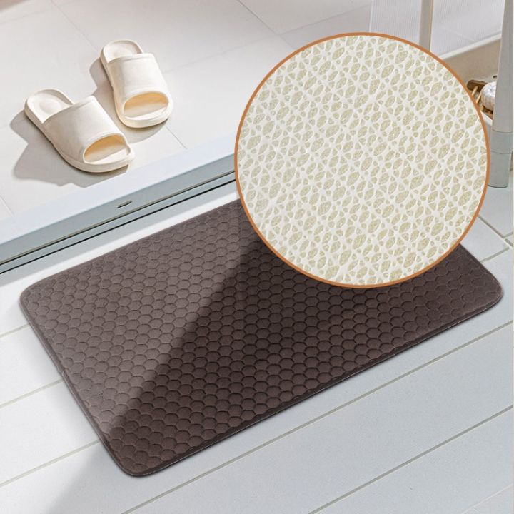 Microfiber%20Bedroom%20mat,%20Bathroom%20mat,%20Bath%20Rug%20Non%20Slip%20Floor%20Mat%20Water%20absorbent%20sponge%20bath%20mat,%20Ultra%20soft%20Washable%20Coral%20Fleece%20Mat%20%20-%20Honeycomb%20embossed%20foam%20-%20Image%205