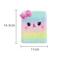 Diary Book 80 Pages Smooth Writing Plush Cartoon Animal Daily Planner Tie-Dye Design Diary Notebook. 