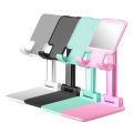 Premium Smart Foldable Mobile Stand for Table and Mobile, Height Adjustable Universal Phone Holder for All Smartphones & Tablet (Black). 
