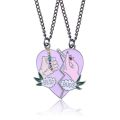 Couple Necklace 2 Piece Set Best Bff Pendant Good Friend Chokers Necklaces Chain Male And Femalm Jewelry. 