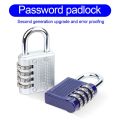Heavy Duty 4 Dial Digit Combination Lock Weatherproof Security Padlock Outdoor Gym Trunk Safely Code Lock Black 80*43*14mm. 