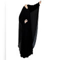 Abaya Black Chiffon Double Layer Abaya. 