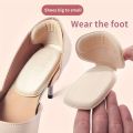 2-PCs High Heel Pads Women Insoles for Pain Relief Shoes Adjustment Back Feet Care Soft Non-slip T-shape Sponge Shoe Footwear Grips back Liner Insole Pads. 
