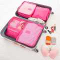 6 Pcs Travel Packing Cubes Set Oxford Fabric Clothes Organizer Laundry Pouch With Zipper Multiple Color. 